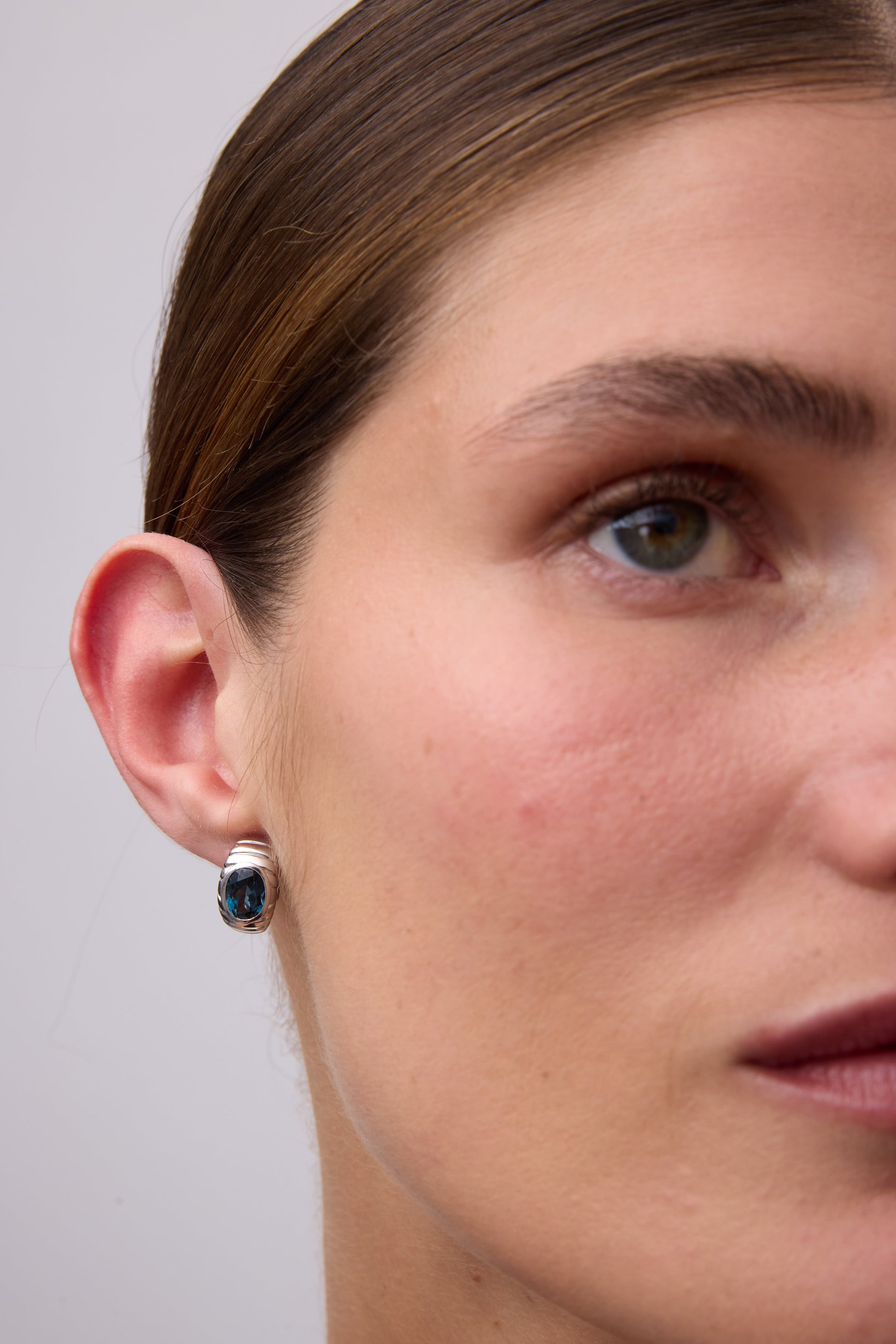Pendientes de plata 925 con topacios azul London