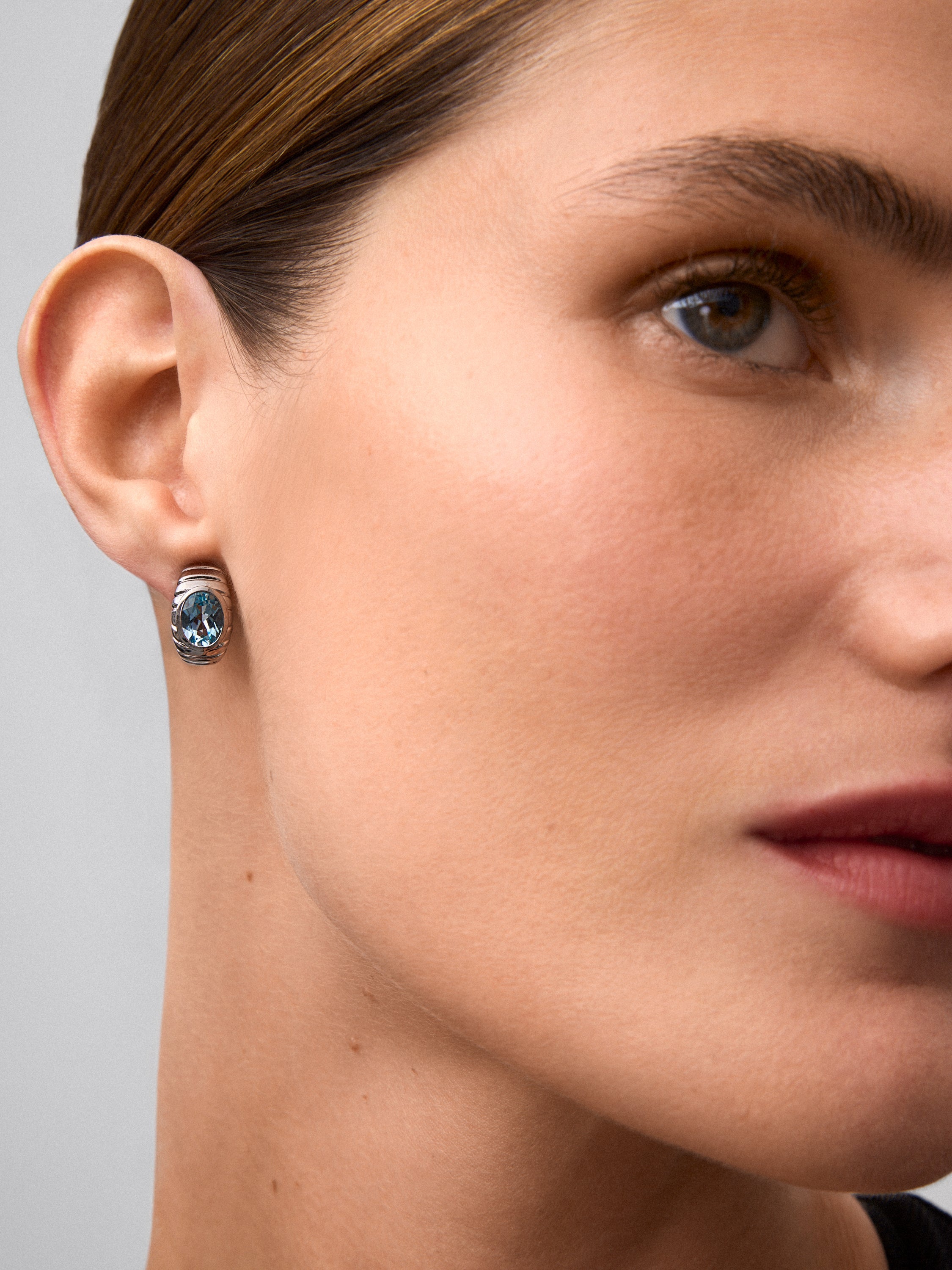 Pendientes de plata 925 con topacios azul sky