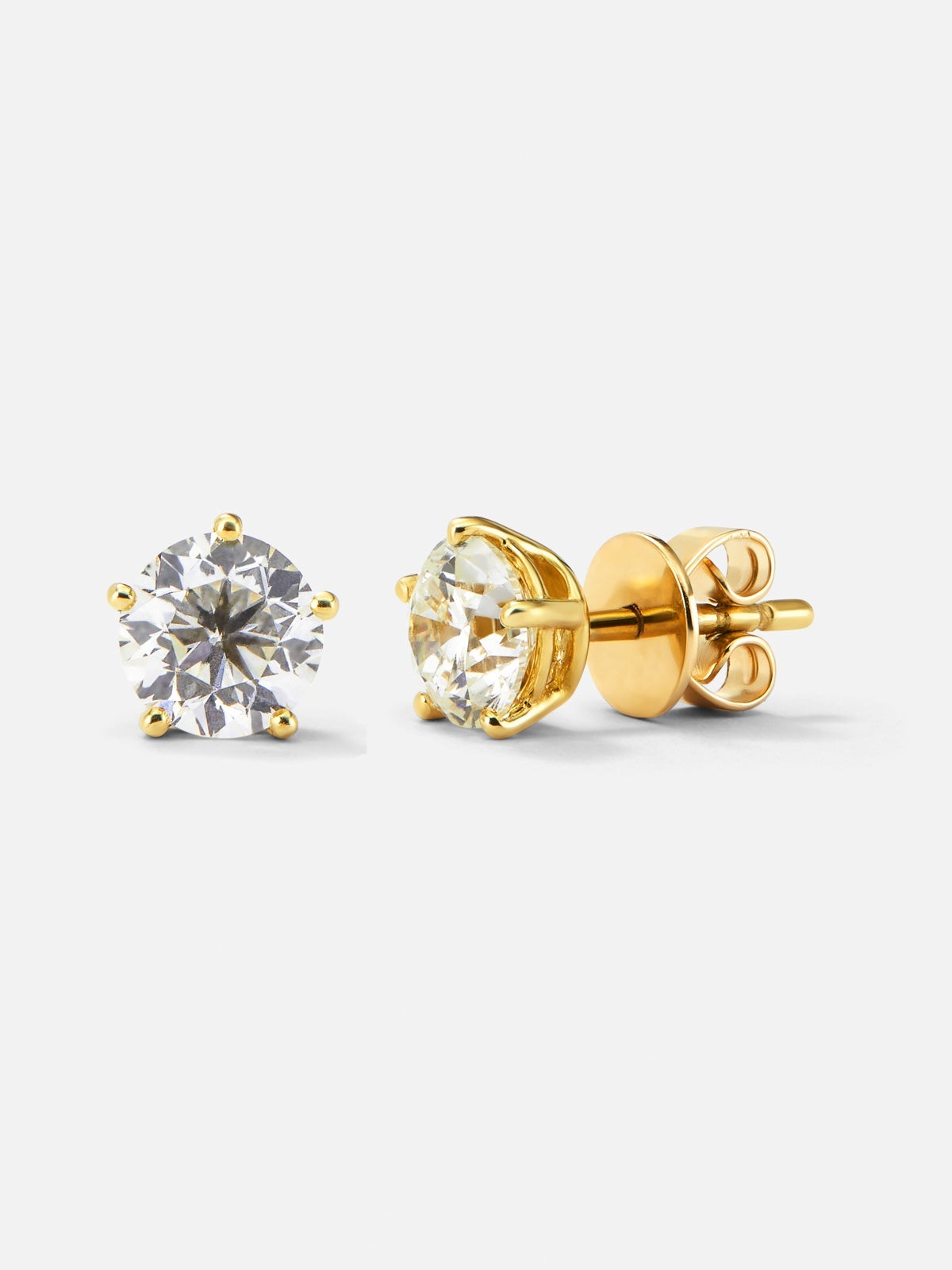 Pendientes de oro amarillo con diamantes