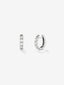 Pendientes de aro de oro blanco de 18K con 12 diamantes en talla brillante con un total de 1,2 cts
