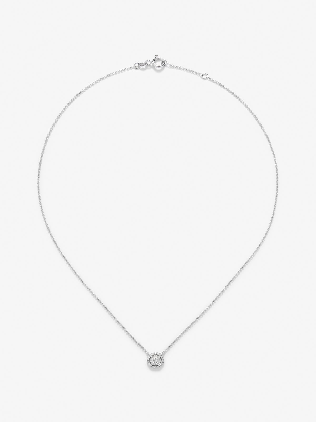 Colgante de oro blanco de 18kt con diamantes