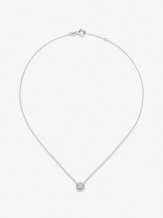 Colgante de oro blanco de 18kt con diamantes