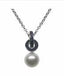 Colgante de plata 925 con perla australiana y zafiros