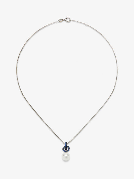 Colagante cadena de plata 925 con perla akoya