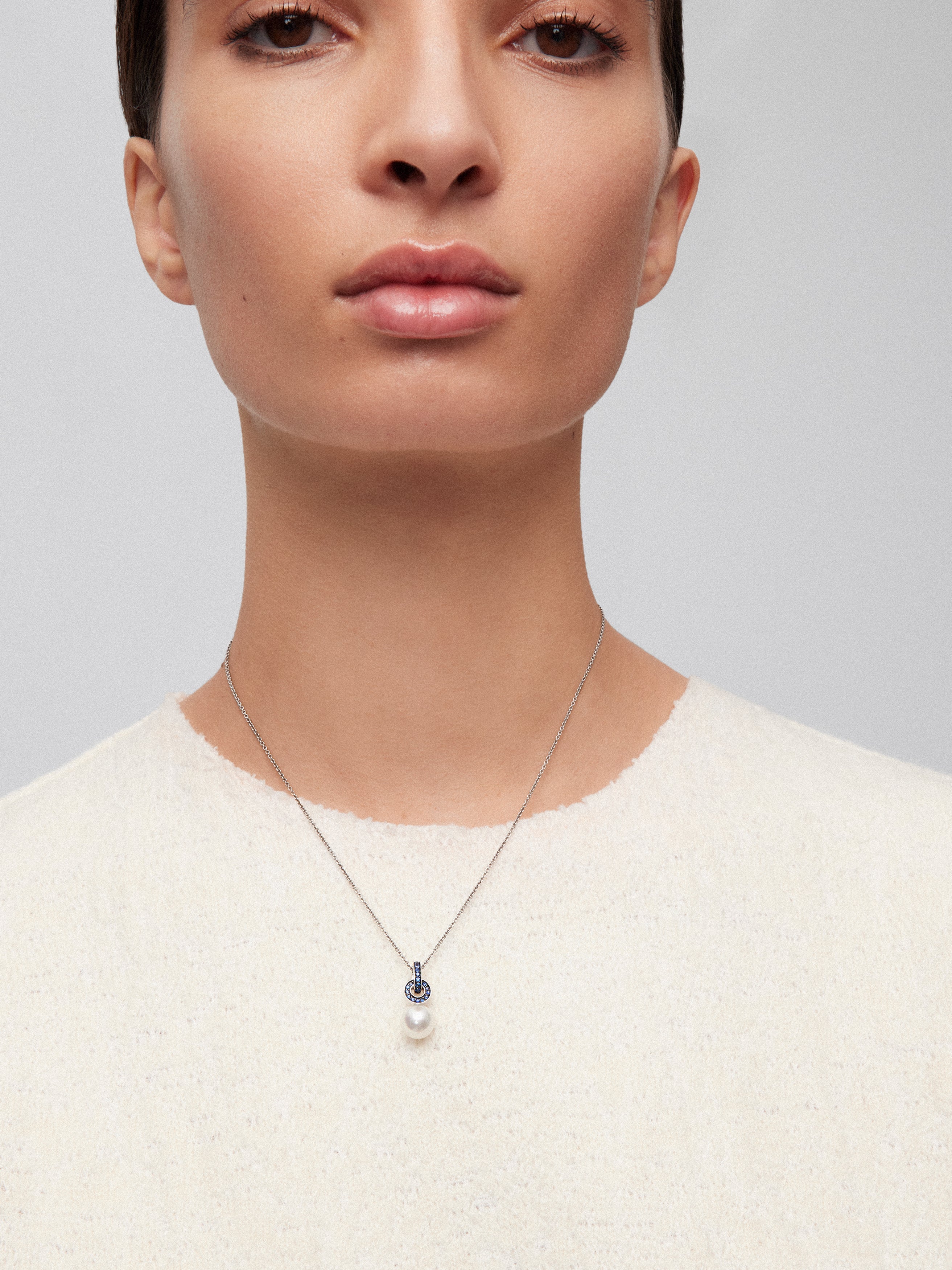 Colagante cadena de plata 925 con perla akoya