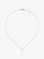 Colgante solitario de oro blanco de 18K con diamante en talla brillante de 0,1 cts