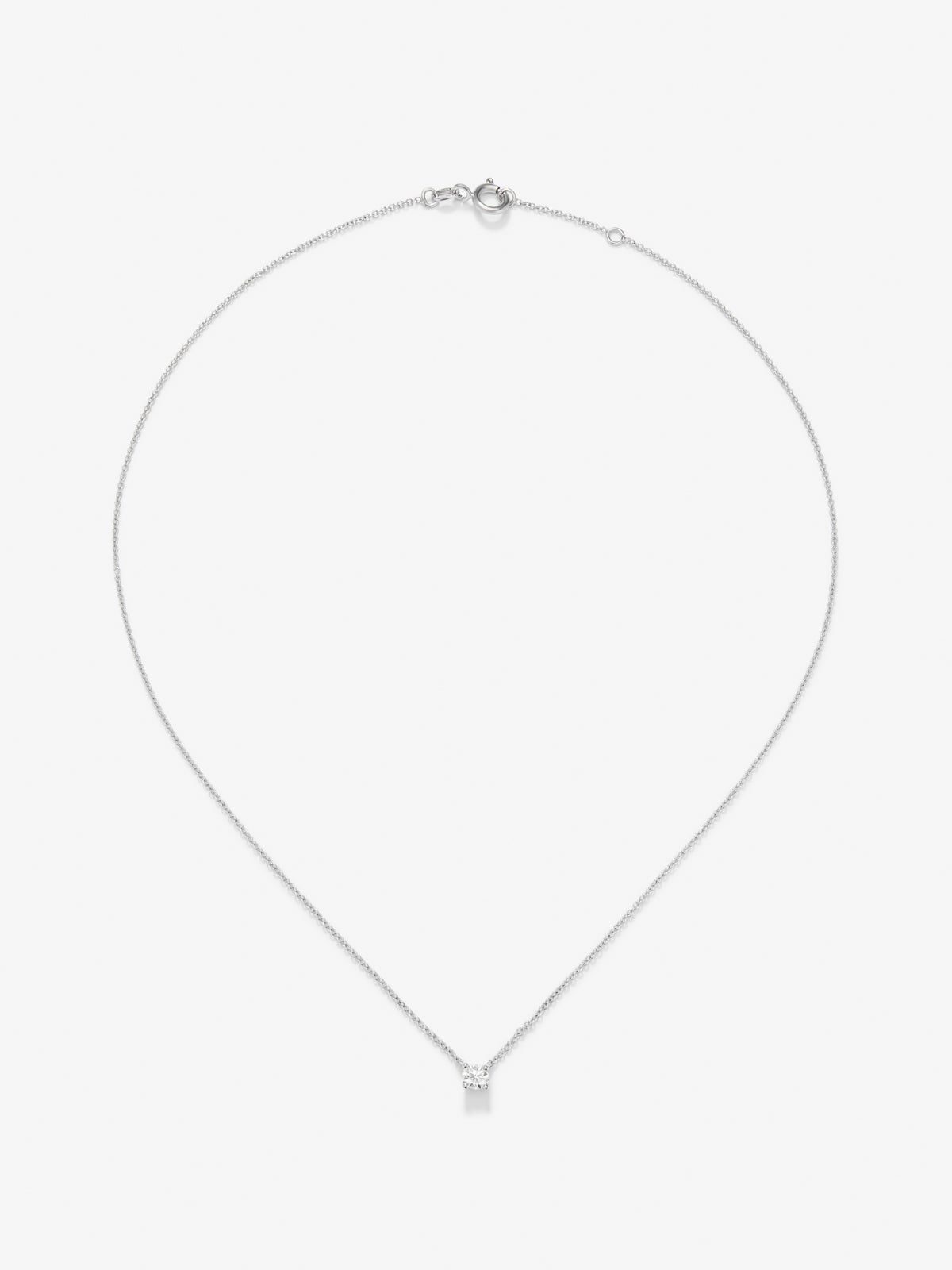 Colgante de oro blanco con diamante