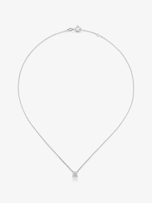 Colgante de oro blanco de 18K con diamantes de 0,7 cts