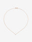 Colgante de oro rosa de 18K con diamante en talla brillante de 0,2 cts