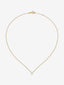 Collar de oro amarillo de 18K con diamante central en talla brillante de 0,30 cts