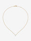 Collar de oro amarillo de 18K con diamante central en talla brillante de 0,30 cts