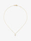 Colgante cadena cruz en oro amarillo de 18K con diamantes