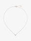Colgante cadena de oro rosa de 18K con diamante solitario