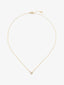 Colgante solitario de oro amarillo de 18K con diamante blanco en talla brillante de 0,1 cts