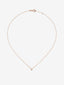 Colgante de oro rosa de 18K con diamante en talla brillante de 0,15 cts