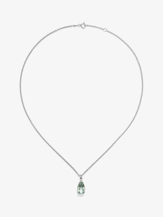 Colgante cadena de plata 925 con amatista verde