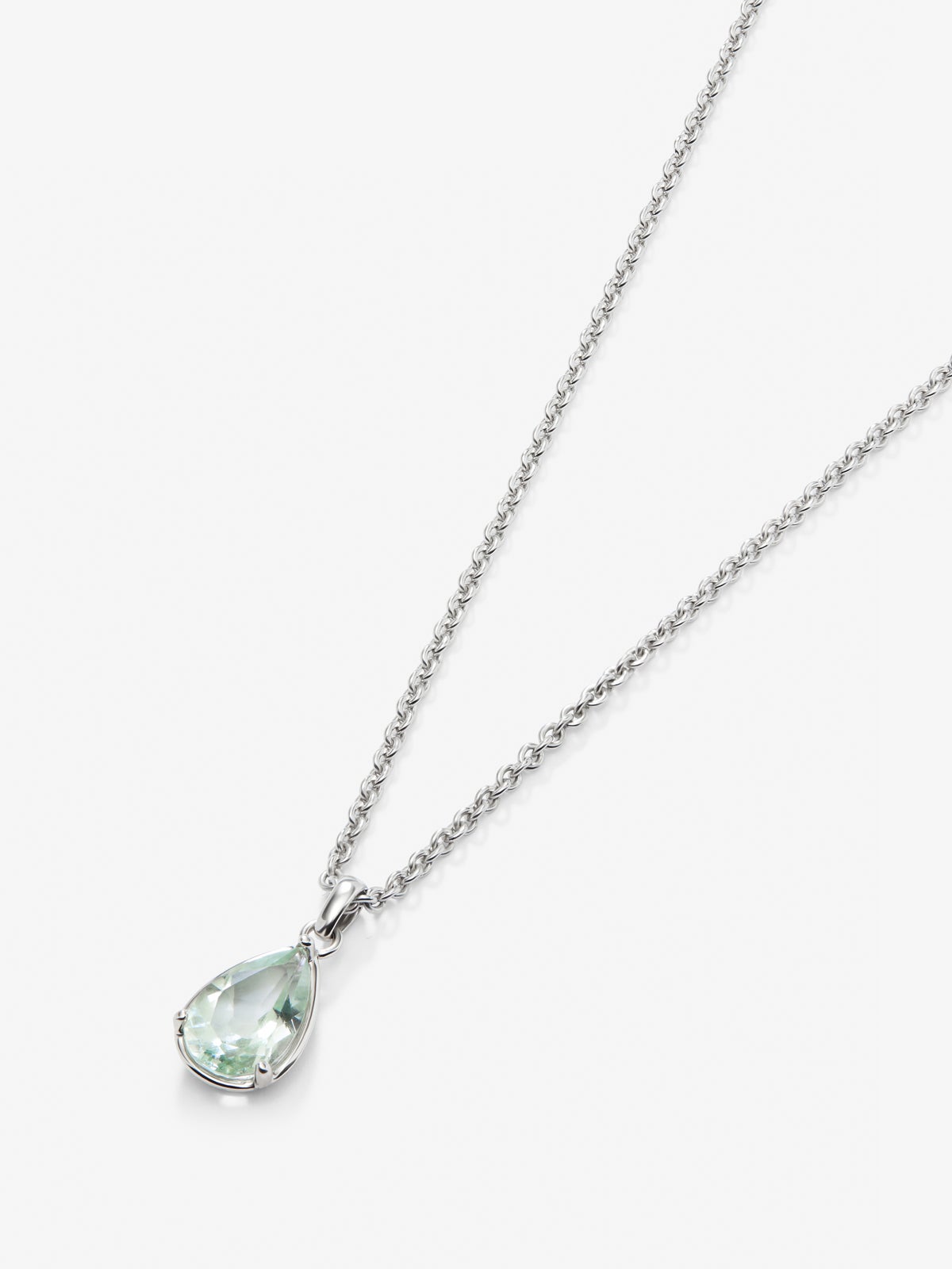 Colgante cadena de plata 925 con amatista verde