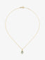 Colgante cadena de oro amarillo de 18K con amatista verde