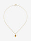 Colgante cadena de oro amarillo de 18K con citrino