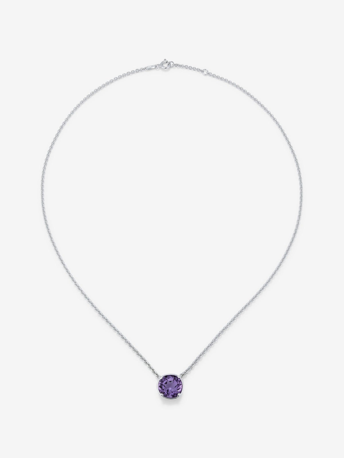 Colgante cadena de plata 925 con amatista