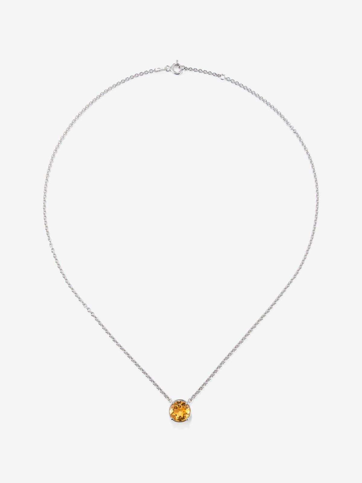 Colgante de plata 925 con cuarzo citrino amarillo