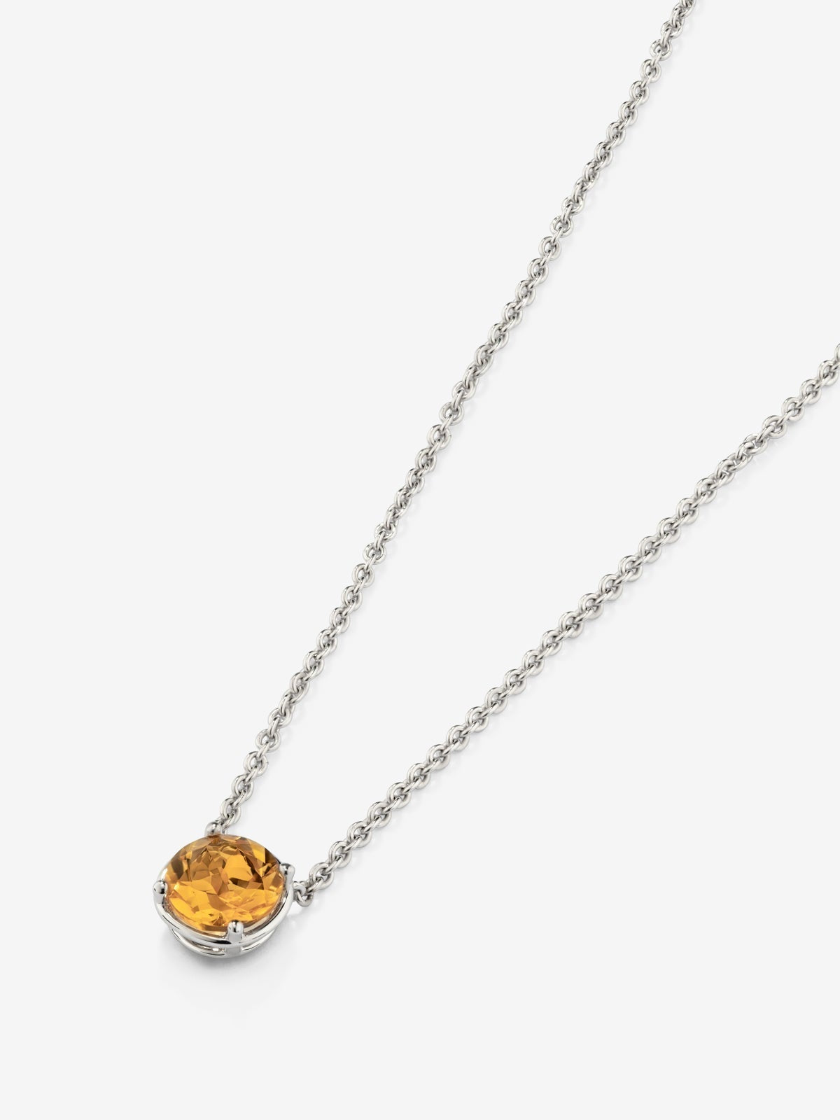 Colgante de plata 925 con cuarzo citrino amarillo