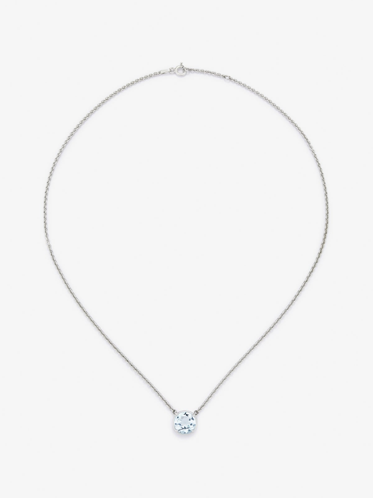 Colgante de plata 925 con topacio azul sky en talla brillante de 2,61 cts