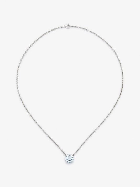 Colgante de plata 925 con topacio azul sky en talla brillante de 2,61 cts