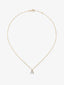 Colgante de oro amarillo de 18K con letra A y 12 diamantes en talla brillante con un total de 0,07 cts
