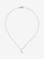 Colgante de oro amarillo de 18K con letra L y 12 diamantes en talla brillante con un total de 0,07 cts