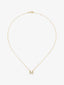 Colgante de oro amarillo de 18K con letra M en pavé de diamantes en talla brillante de 0,14 cts