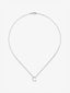 Colgante de oro blanco de 18K con letra C en pavé de 7 diamantes en talla brillante con un total de 0,05 cts