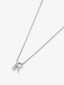 Colgante de oro blanco de 18K con letra R y 14 diamantes en talla brillante con un total de 0,07 cts