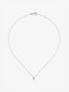 Colgante cadena con inicial pequeña de oro blanco de 18K y diamantes