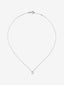 Colgante de oro blanco de 18K con letra D y 14 diamantes en talla brillante con un total de 0,041 cts