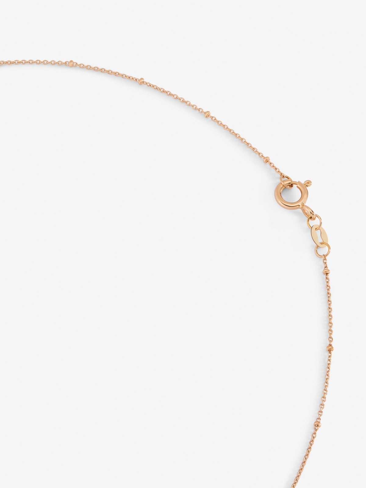 Colgante cadena largo con estrella de oro rosa de 18K con diamantes