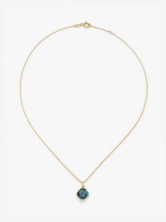 Colgante cadena de oro amarillo de 18K con topacio