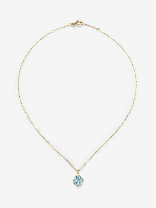 Colgante cadena de oro amarillo de 18K con topacio