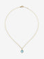 Colgante cadena de oro amarillo de 18K con topacio