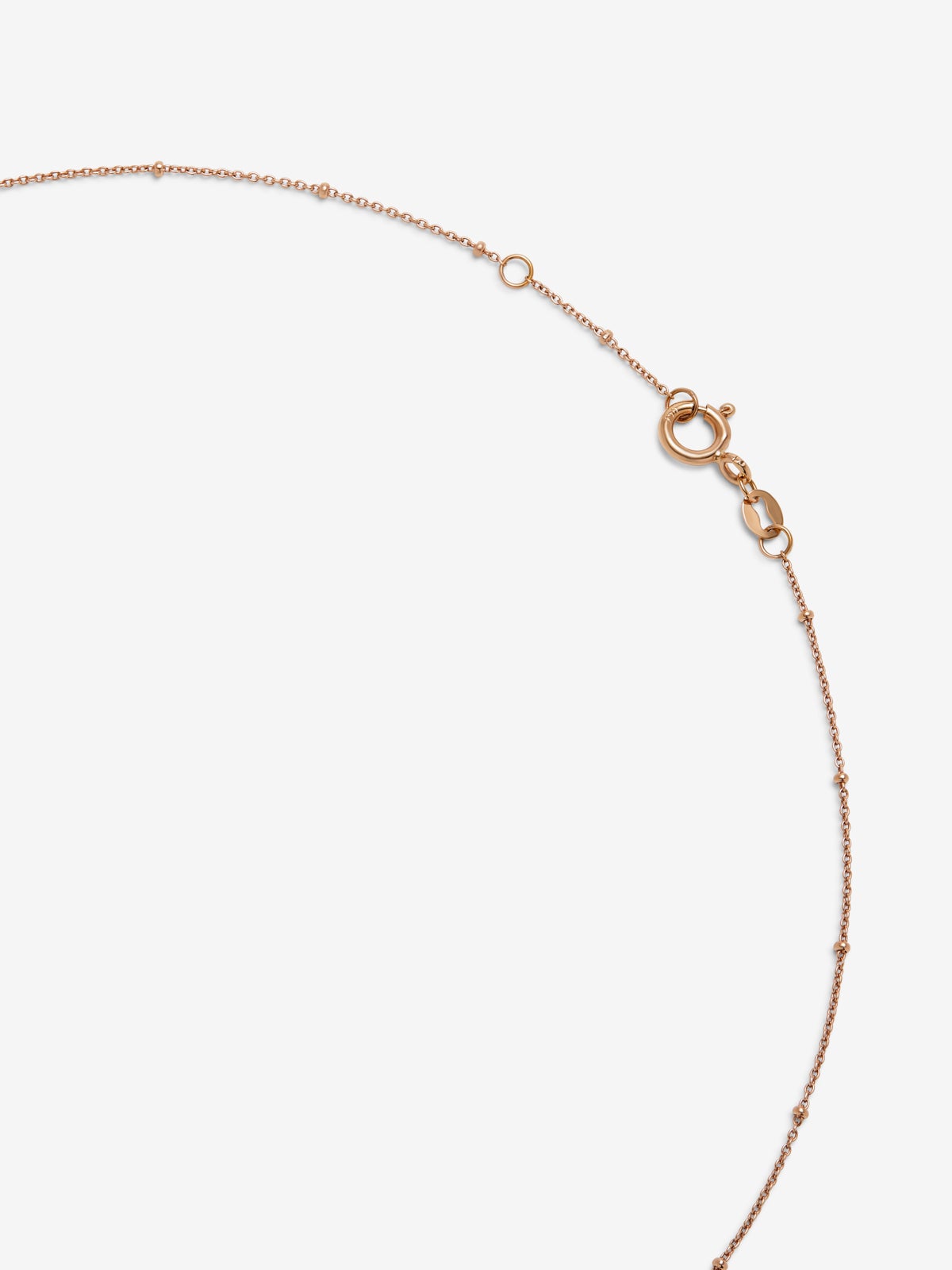 Colgante de oro rosa de 18K con diamante en talla brillante con un total de 0,01 cts