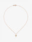 Colgante cadena con estrella de oro rosa de 18K con diamante