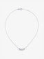 Colgante cadena hojas de oro blanco de 18K con diamante