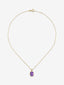 Colgante cadena de oro amarillo de 18K con amatista verde