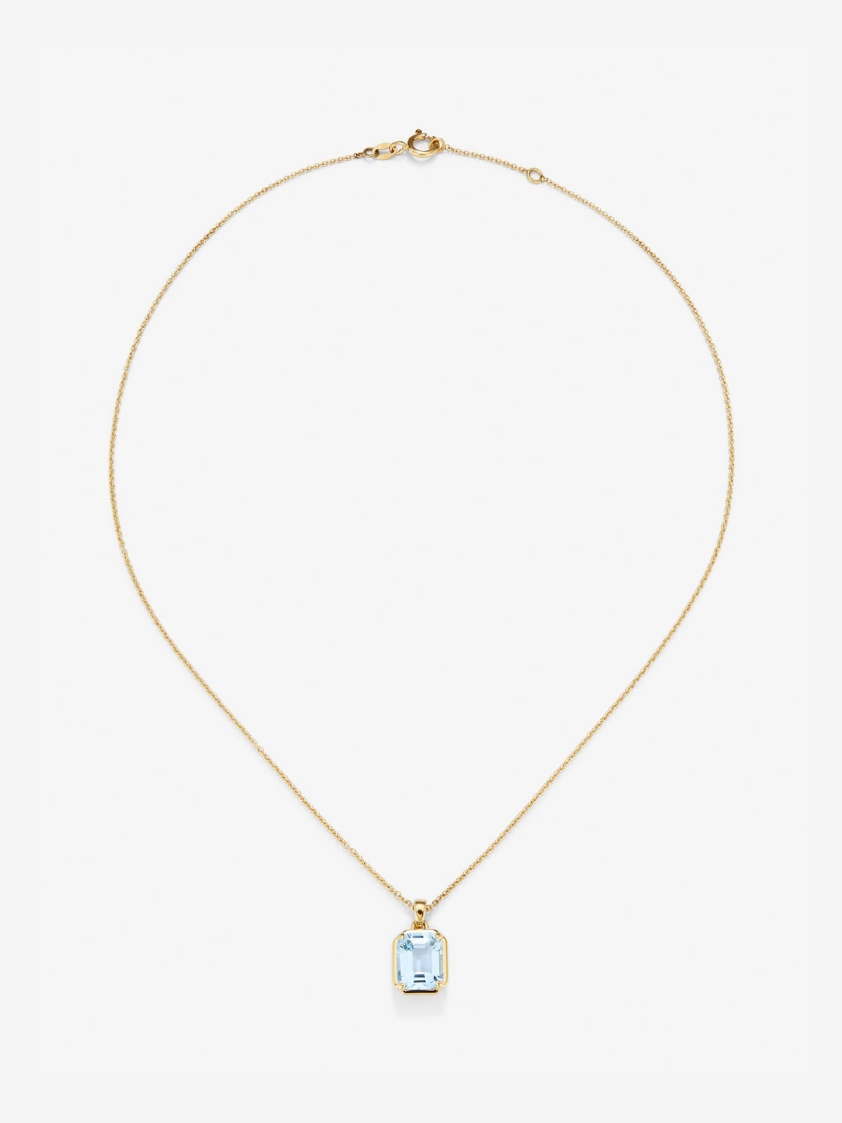 Colgante cadena de oro amarillo de 18K con topacio