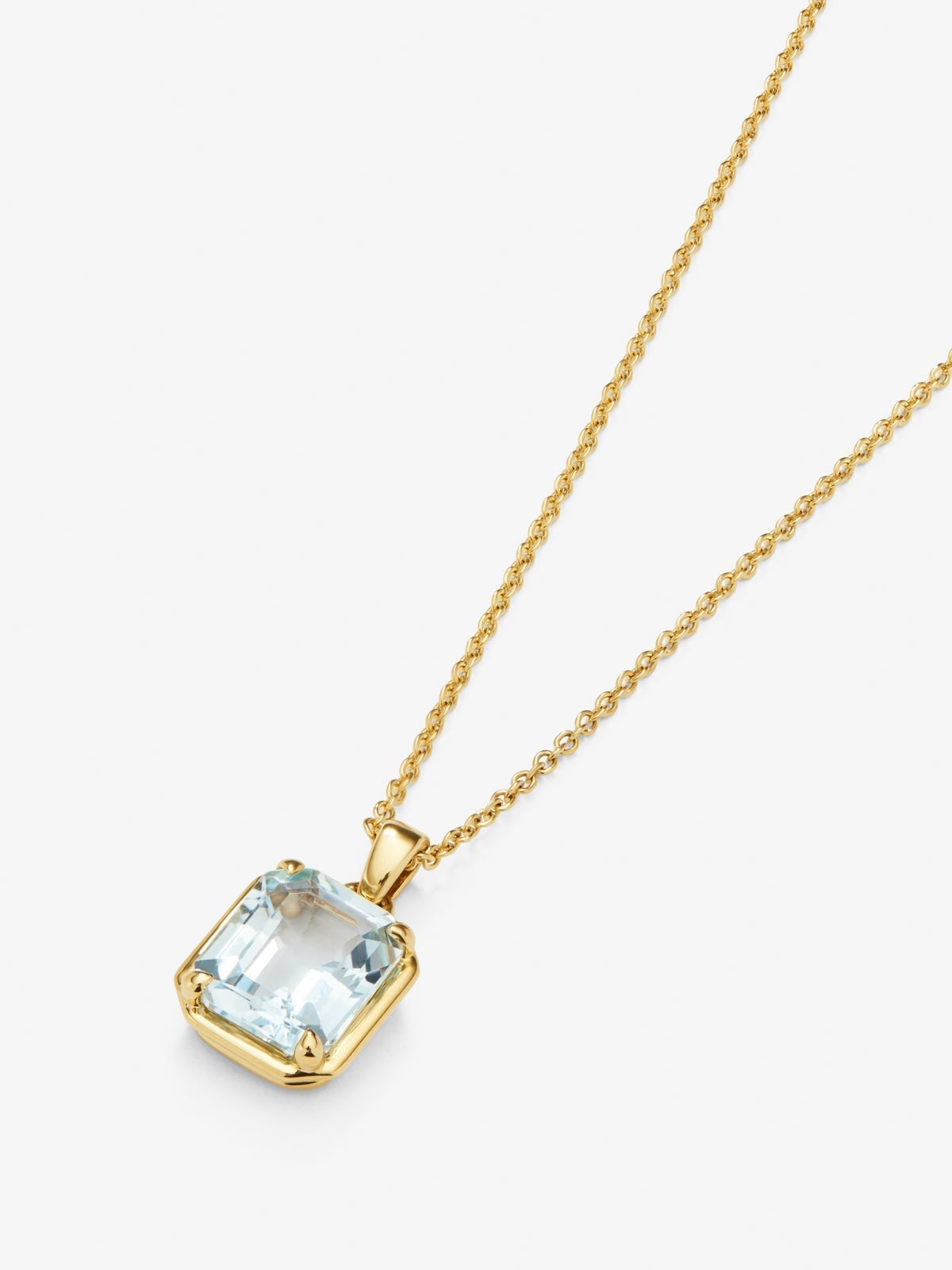 Colgante cadena de oro amarillo de 18K con topacio