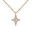 Colgante de oro rosa de 18K con estrella