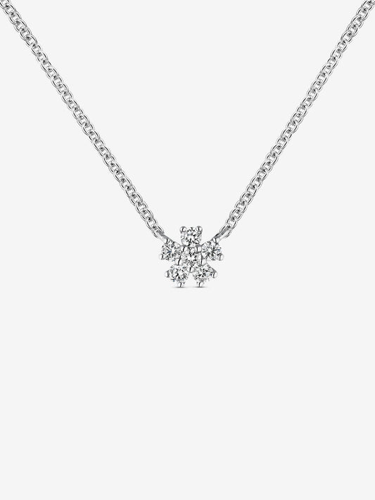 Colgante de oro blanco de 18kt con diamantes