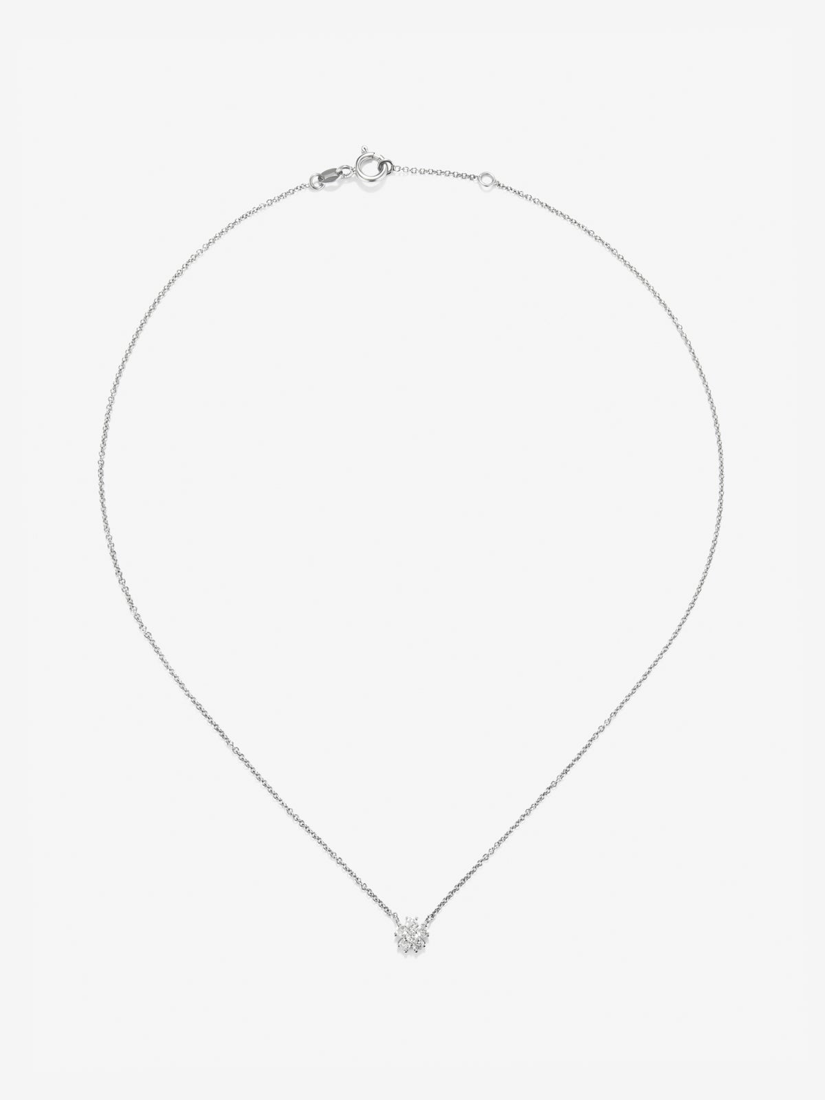 Colgante de oro blanco de 18kt con diamantes