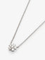 Colgante de oro blanco de 18K con 6 diamantes en talla brillante con un total de 0,31 cts y forma de flor