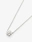 Colgante de oro blanco de 18K con 6 diamantes en talla brillante con un total de 0,46 cts y forma de flor
